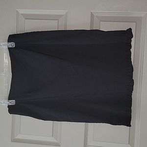 Black ruffle hem skirt